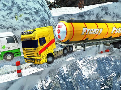 Captura de pantalla del juego Extreme Winter Oil Tanker Truck Drive - boys - Juego gratuito en línea