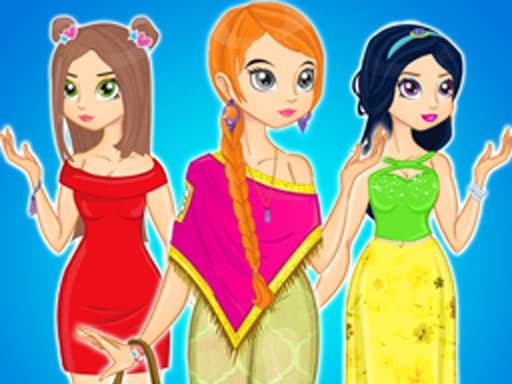 Dress Up The Girl game screenshot - girls - Free online game