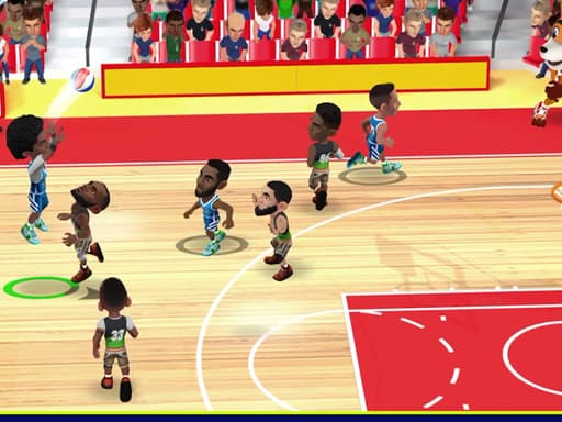 Mini Head Basketball game screenshot - sports - Free online game