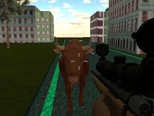 Bull Time Shooter game screenshot - shooting - Free online game