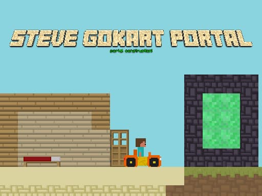Captura de pantalla del juego Steve Go kart Portal - arcade - Juego gratuito en línea