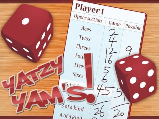 Yatzy Yams game screenshot - multiplayer - Free online game