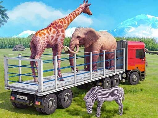Captura de pantalla del juego Truck Driving Animal Transport - action - Juego gratuito en línea