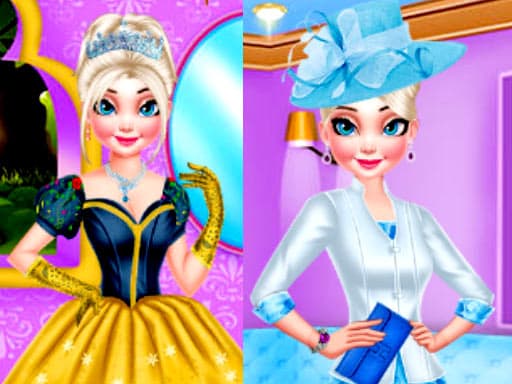 MAKEOVER ROYAL QUEEN VS MODERN QUEEN DRESSUP game screenshot - girls - Free online game