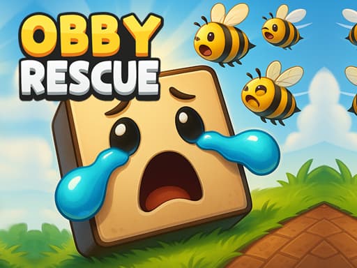 Captura de pantalla del juego Obby Rescue - hypercasual - Juego gratuito en línea