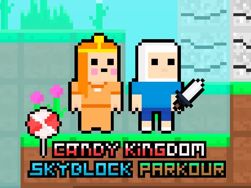 Candy Kingdom Skyblock Parkour game screenshot - adventure - Free online game