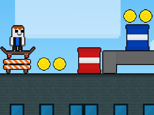 Obby Skate Forever Parkour game screenshot - arcade - Free online game