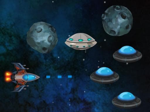 Captura de pantalla del juego Relentless Flying Saucers - shooting - Juego gratuito en línea
