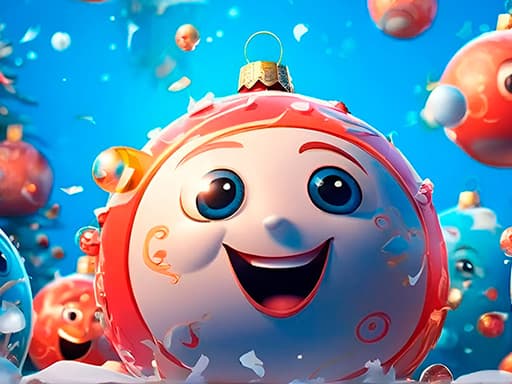 Captura de pantalla del juego New Years Balls 2048 in 3D - puzzles - Juego gratuito en línea