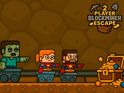 2 Player BlockMiner Escape game screenshot - arcade - Free online game