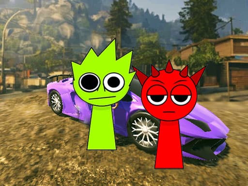 Captura de pantalla del juego Sprunki Gangster Mafia - shooting - Juego gratuito en línea