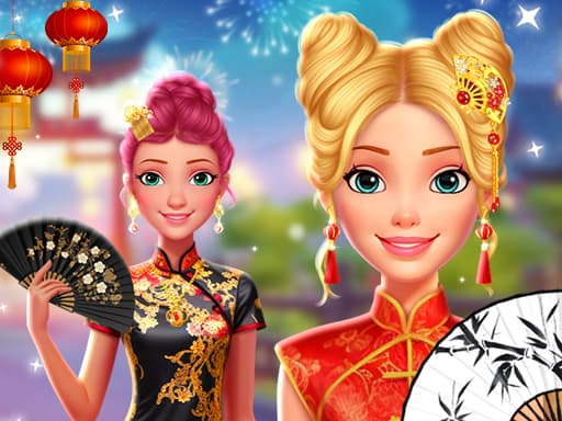 Ellie Chinese New Year Celebration game screenshot - girls - Free online game