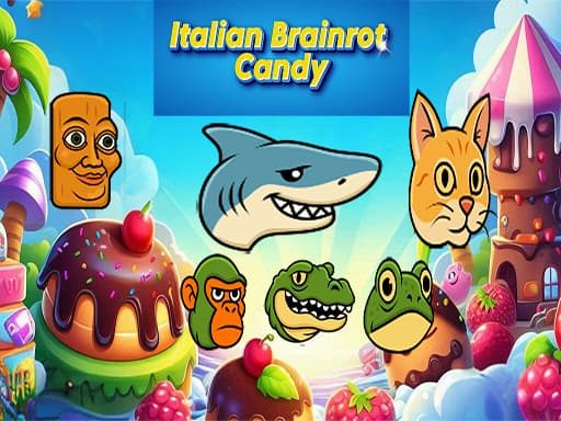 Captura de pantalla del juego Italian Brainrot Candy - puzzles - Juego gratuito en línea