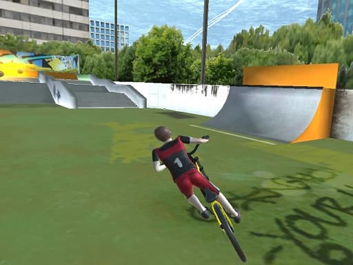 Extreme BMX Freestyle 3D game screenshot - girls - Free online game