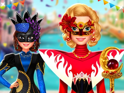 Ellie and Friends Venice Carnival game screenshot - girls - Free online game
