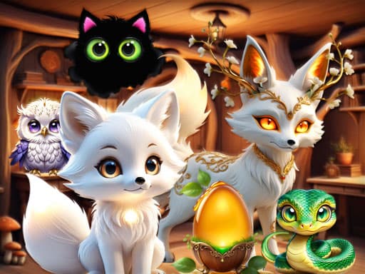 Mysterious Familiars Enchanted Bestiary game screenshot - clicker - Free online game