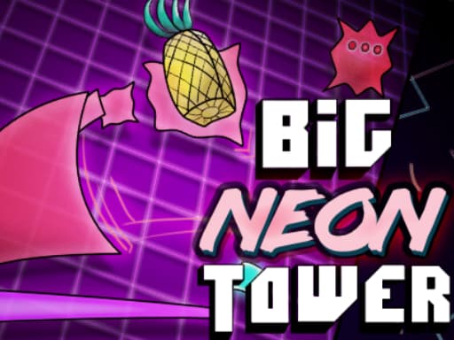 Big NEON Tower VS Tiny Square游戏截图 - arcade - 免费在线游戏