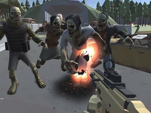 Poligon War Zombie Apocalypse game screenshot - action - Free online game