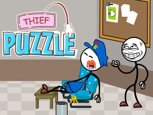 Thief Puzzle Online game screenshot - clicker - Free online game