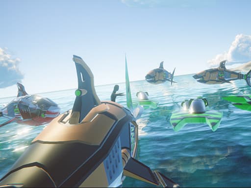 Captura de pantalla del juego Death Ships: Boat Racing Simulator - racing - Juego gratuito en línea