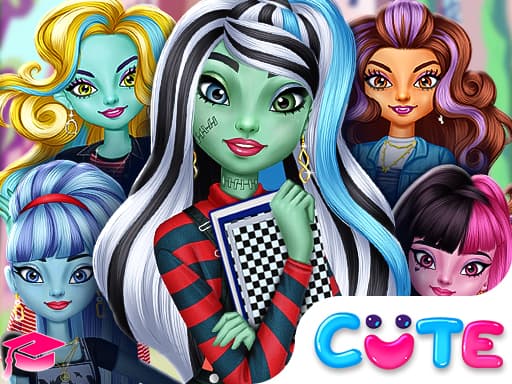 Monster Girls High School Squad game screenshot - girls - Free online game