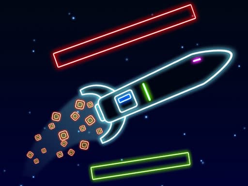 Neon Rocket Game游戏截图 - arcade - 免费在线游戏