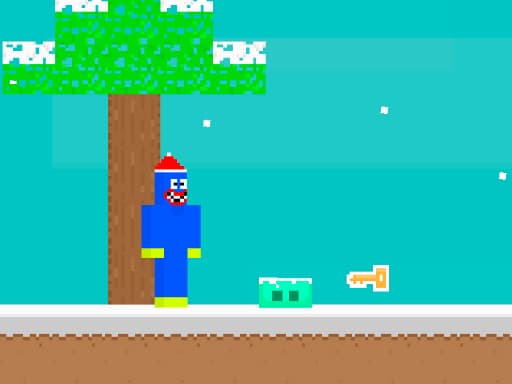 Noob Huggy Winter游戏截图 - arcade - 免费在线游戏