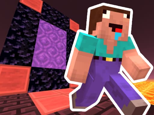 Noob Steve Nether game screenshot - arcade - Free online game