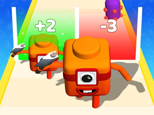 Merge Number Cube 3d Run Game game screenshot - racing - Free online game
