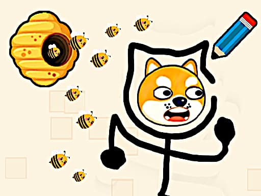 Protect My Dog game screenshot - puzzles - Free online game