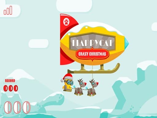 Captura de pantalla del juego FlappyCat Crazy Christmas - clicker - Juego gratuito en línea
