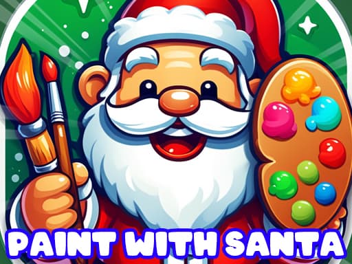 Paint with Santa game screenshot - girls - Free online game