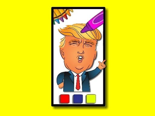 Trump Coloring Time game screenshot - girls - Free online game