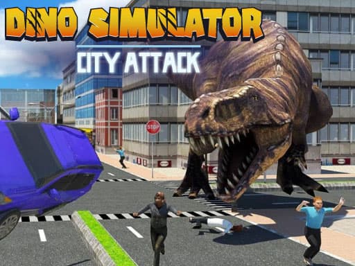 Dino Simulator City Attack game screenshot - action - Free online game