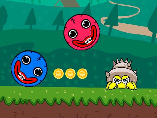 Captura de pantalla del juego Blue and Red Ball - adventure - Juego gratuito en línea