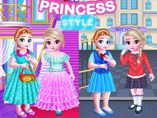 Little Girls School vs PrincessStyle游戏截图 - girls - 免费在线游戏