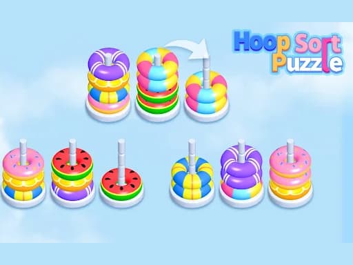 Hoop Stack Sort Puzzle 3D Game game screenshot - sports - Free online game
