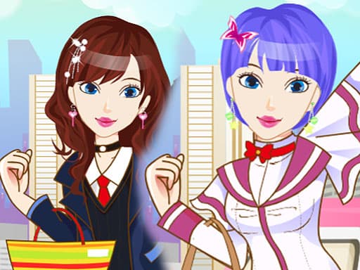 Schoolgirl Fashion game screenshot - girls - Free online game