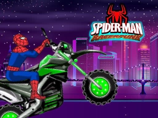 Captura de pantalla del juego Spiderman Moto Racer - racing - Juego gratuito en línea