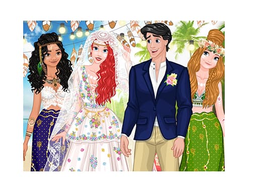 PRINCESS COACHELLA INSPIRED WEDDING game screenshot - girls - Free online game