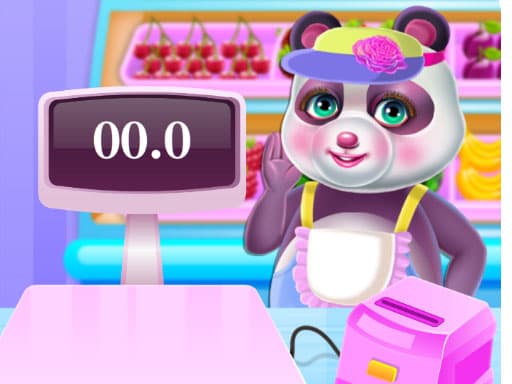 Panda Supermarket Manager game screenshot - girls - Free online game