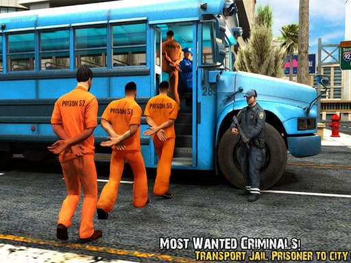 Police Bus Parking Game 3D游戏截图 - racing - 免费在线游戏