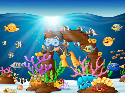 Water Dive 2D: Underwater Survival game screenshot - hypercasual - Free online game
