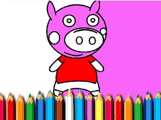 BTS Pig Coloring Game game screenshot - girls - Free online game