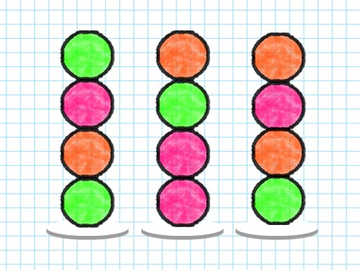 Ball Sort Paper Note game screenshot - hypercasual - Free online game