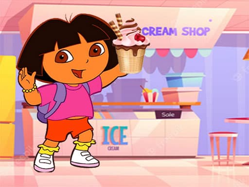 Ice Cream Maker With Dora game screenshot - girls - Free online game