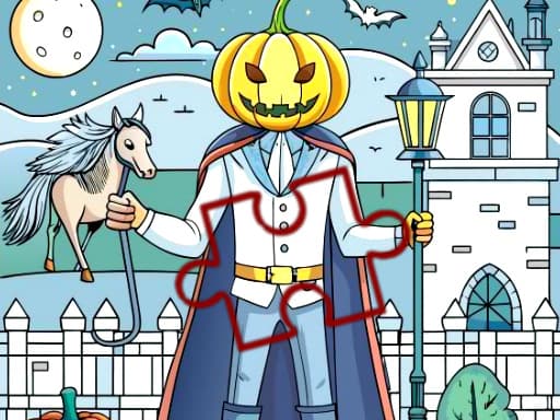 Haunted Puzzle Pieces游戏截图 - puzzles - 免费在线游戏