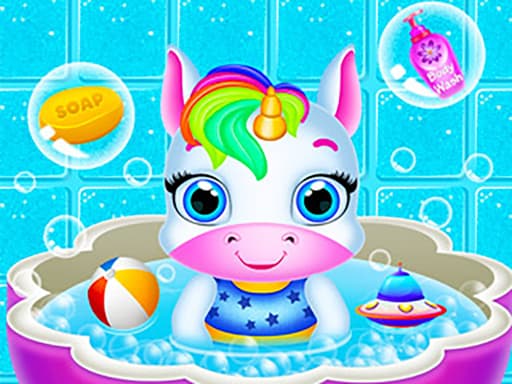 Newborn Unicorn Daycare game screenshot - hypercasual - Free online game