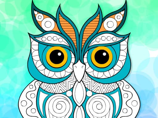 Zentangle Coloring Book game screenshot - girls - Free online game