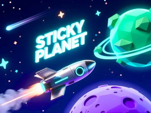 Captura de pantalla del juego Sticky Planet - hypercasual - Juego gratuito en línea